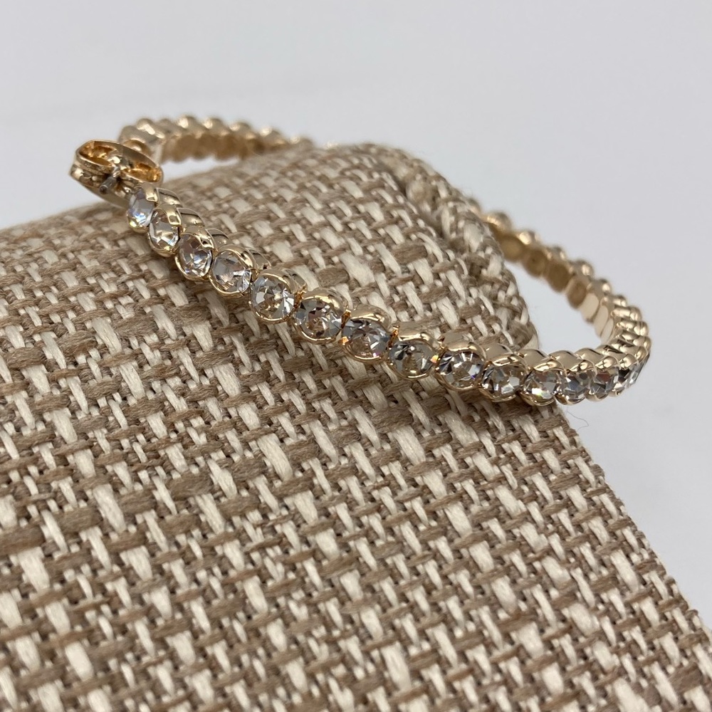 Boutique- Stunning Faux Diamond Loop Earrings